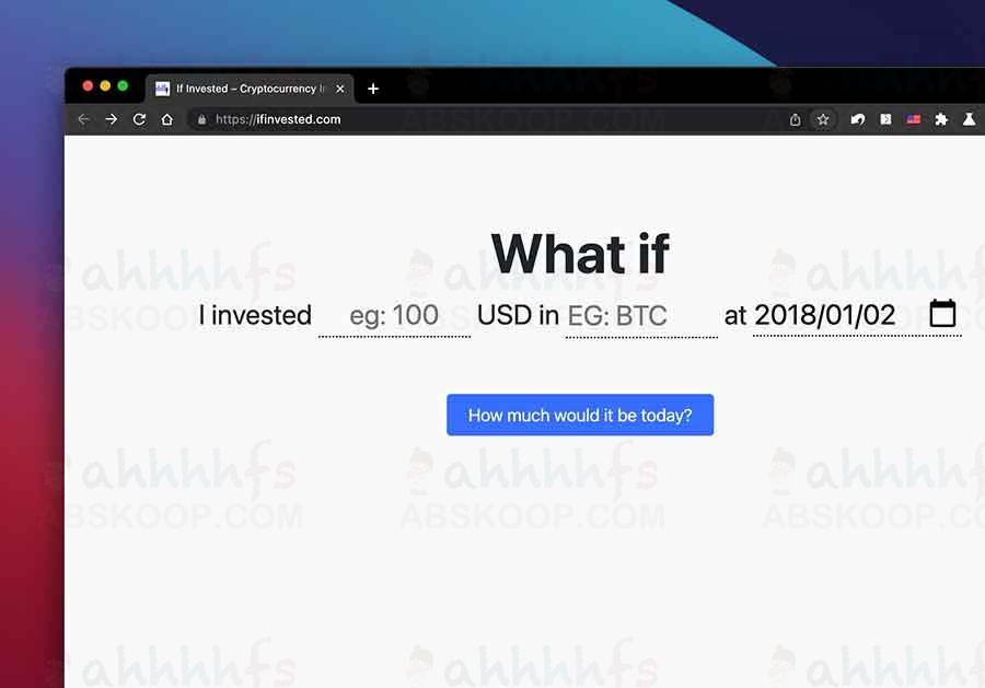 图片[1]-加密货币投资计算器-If Invested-资源网