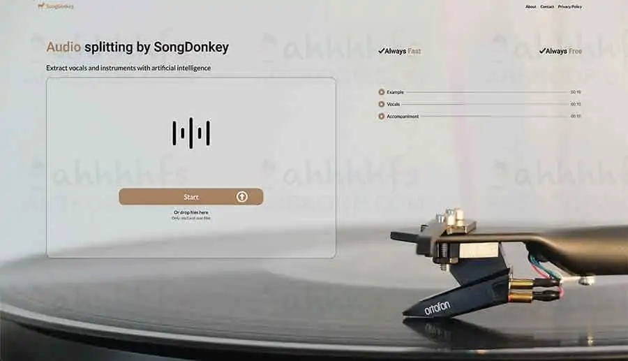 人工智能-(AI)-在线人声伴奏分离：SongDonkey