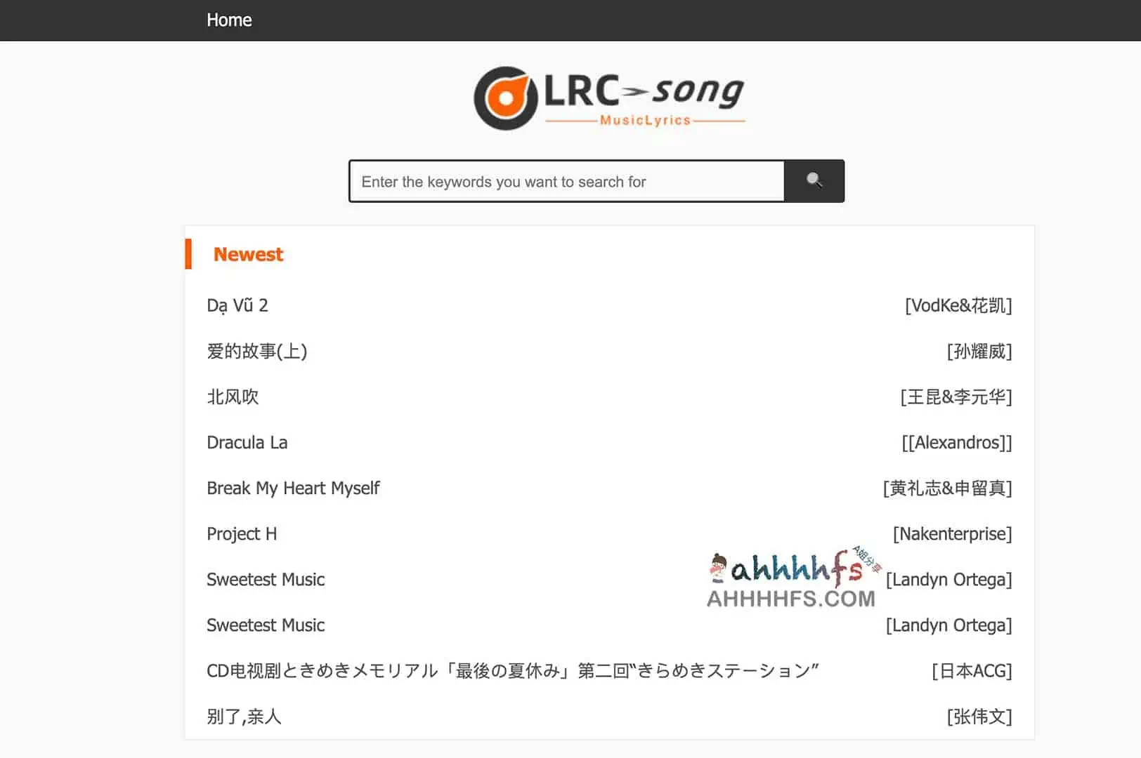 MusicEnc：全球音乐、LRC歌词免费下载