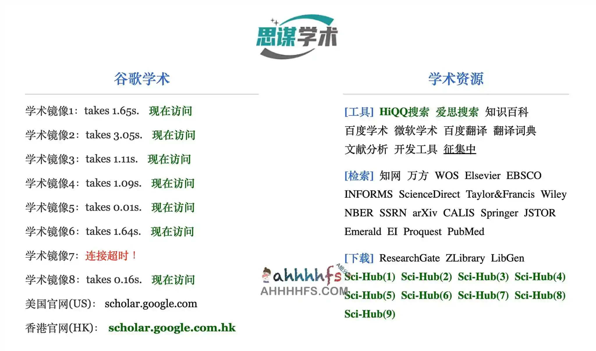 图片[1]-谷歌学术镜像 Google学术搜索导航-思谋学术-资源网