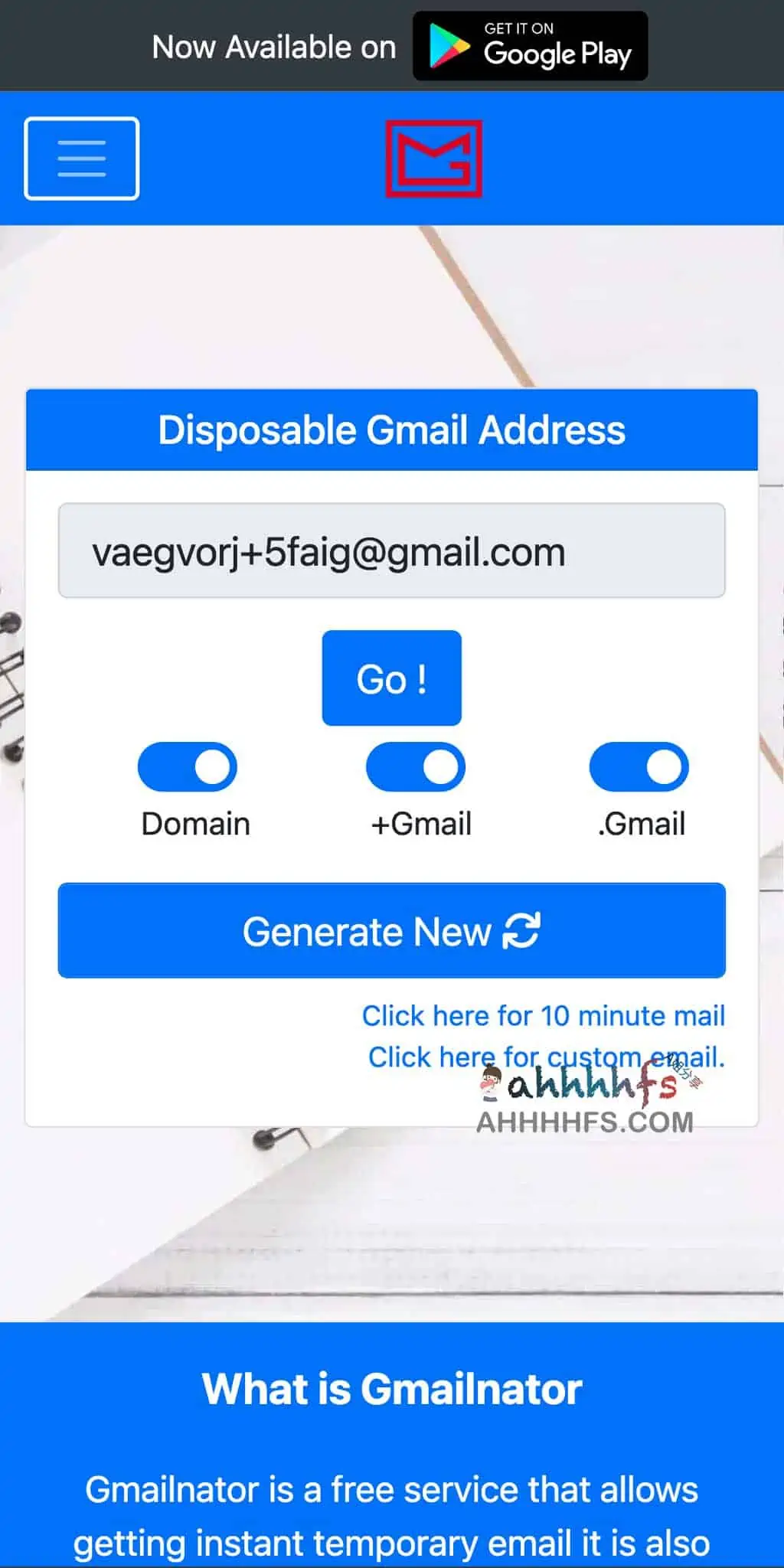 一次性gmail临时邮箱 - Gmailnator