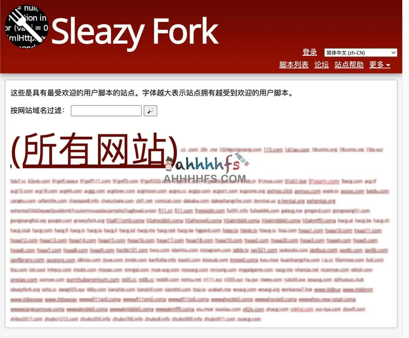 破解大人网站限制的脚本网站-Sleazy Fork