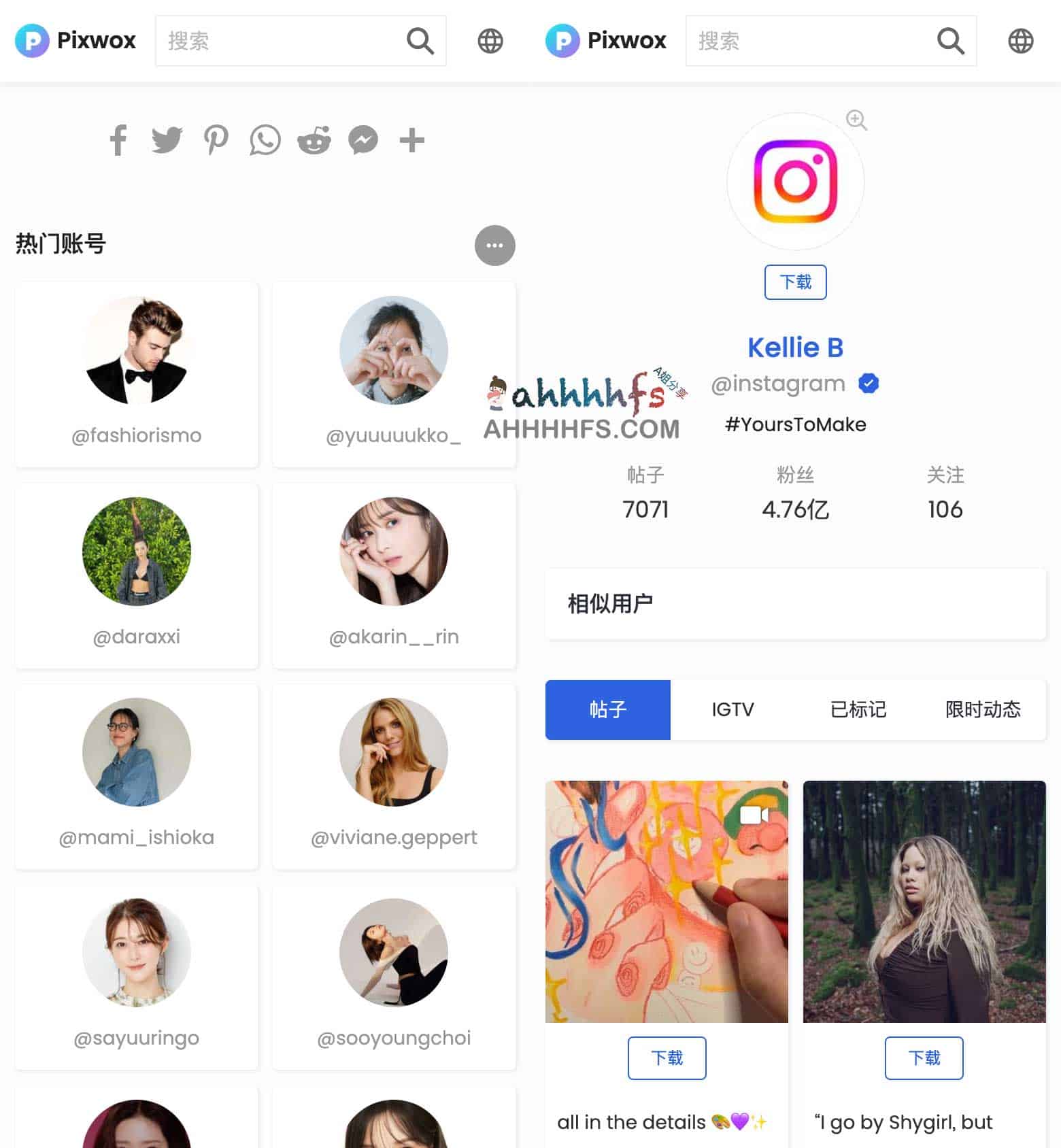 图片[1]-Instagram下载器 支持ins图片视频下载 – Pixwox-资源网