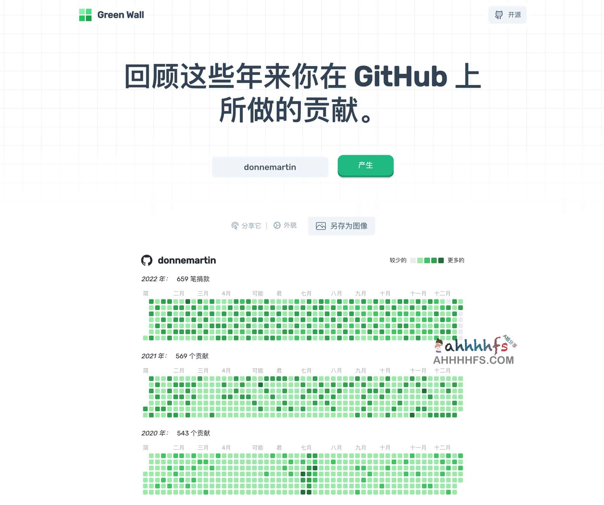 GitHub 贡献图生成器-Green Wall