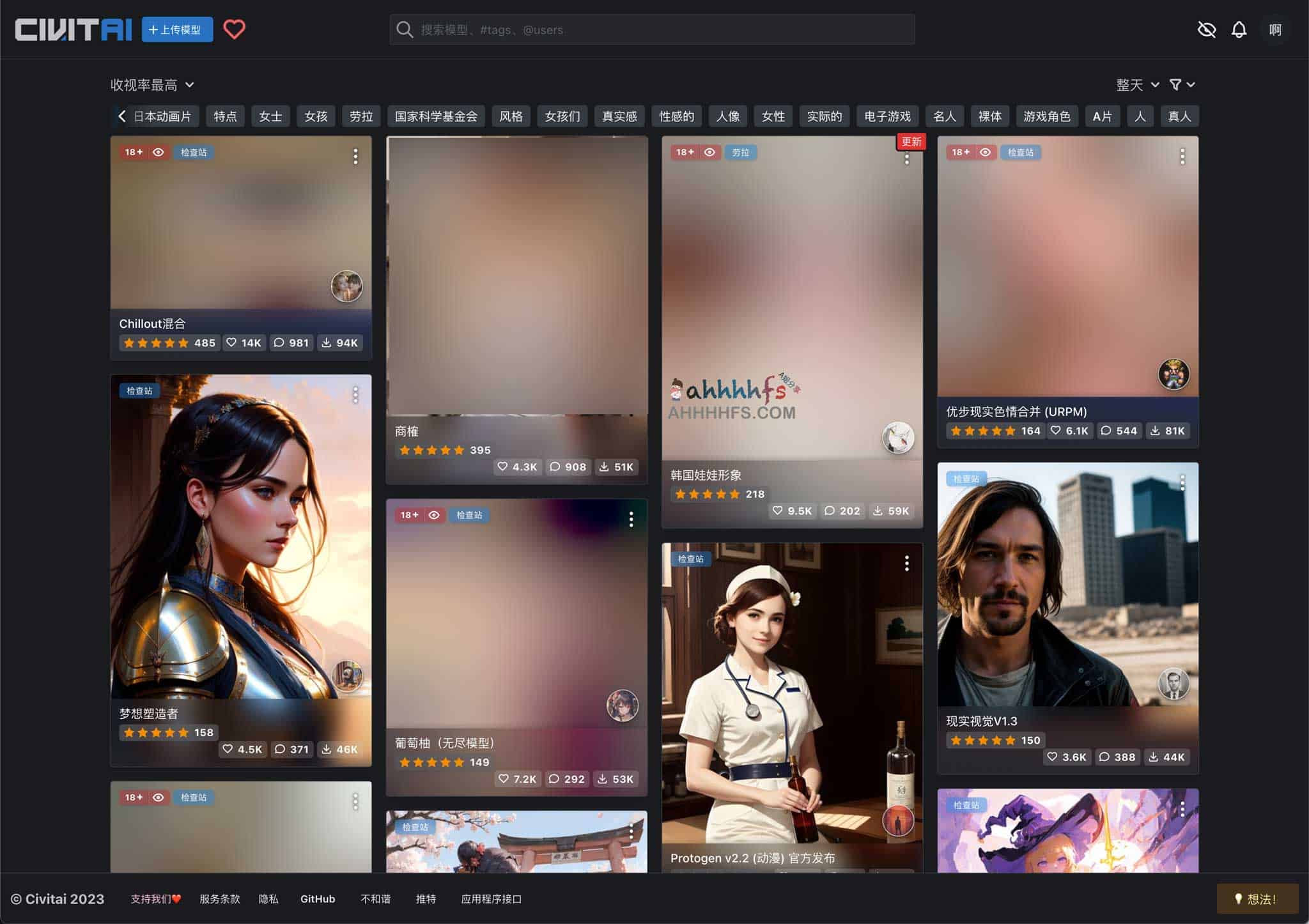Civitai-AI作品生成模型共享中心 查看AI图片作品