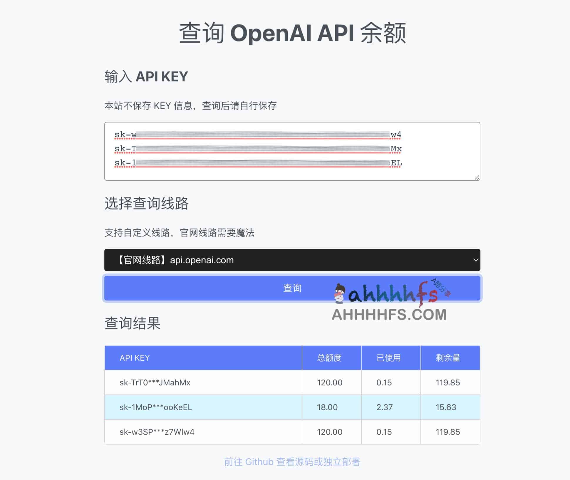 图片[1]-在线OpenAI API key余额查询工具- OpenAI Billing-资源网