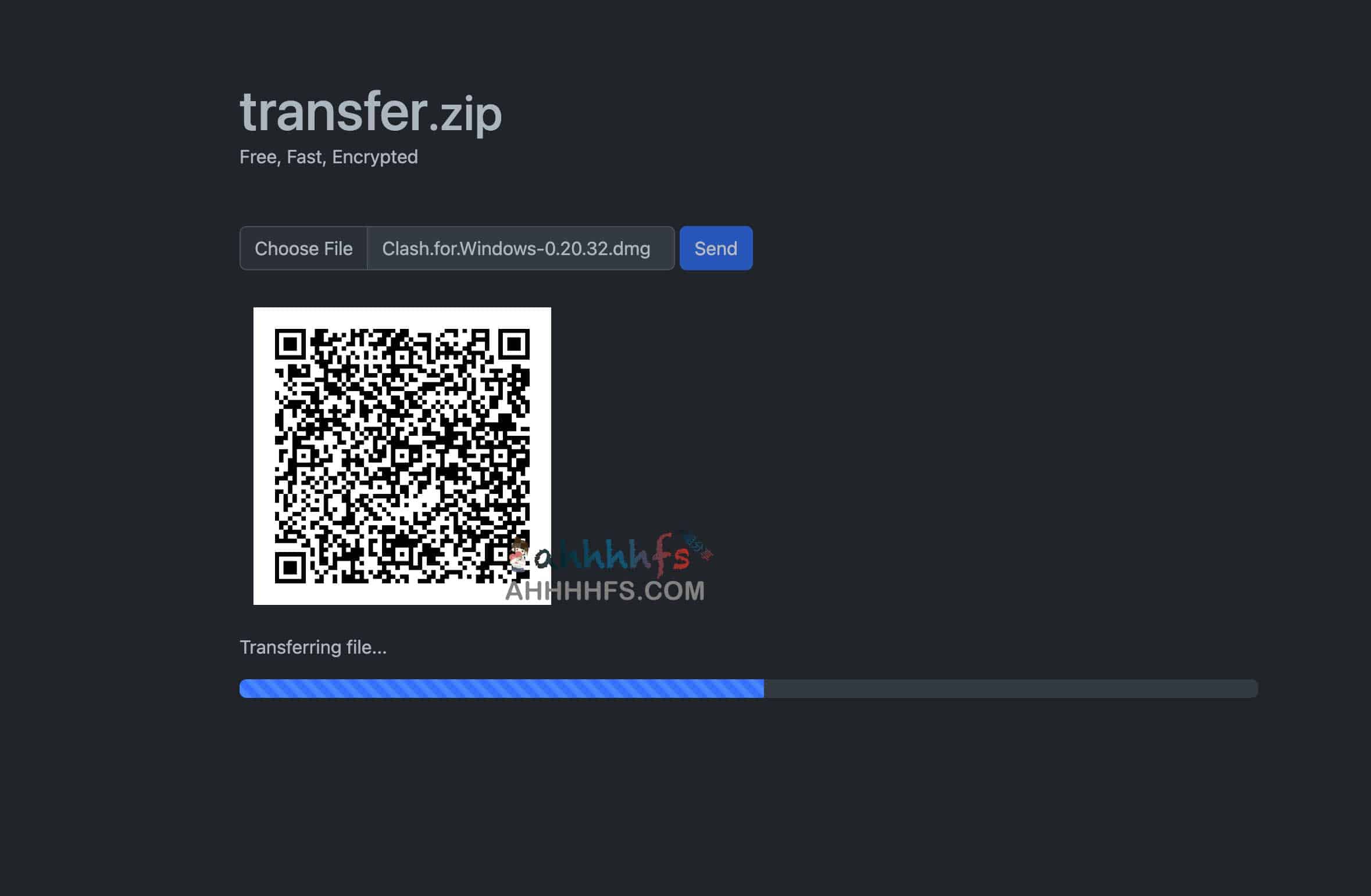 开源在线P2P文件传输工具 不限大小-Transfer zip