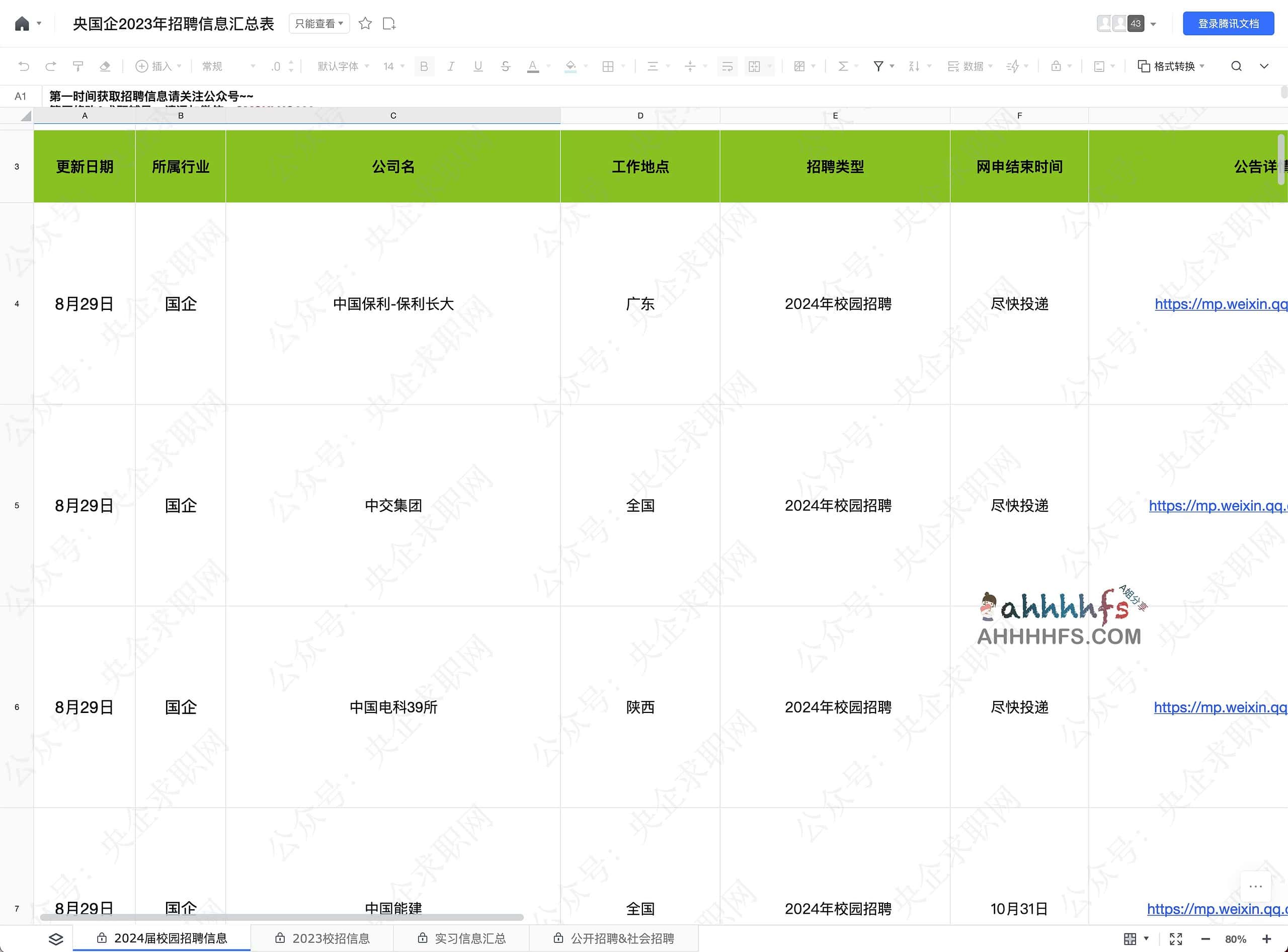 图片[1]-2024央国企招聘信息汇总 校招、社招、实习-资源网