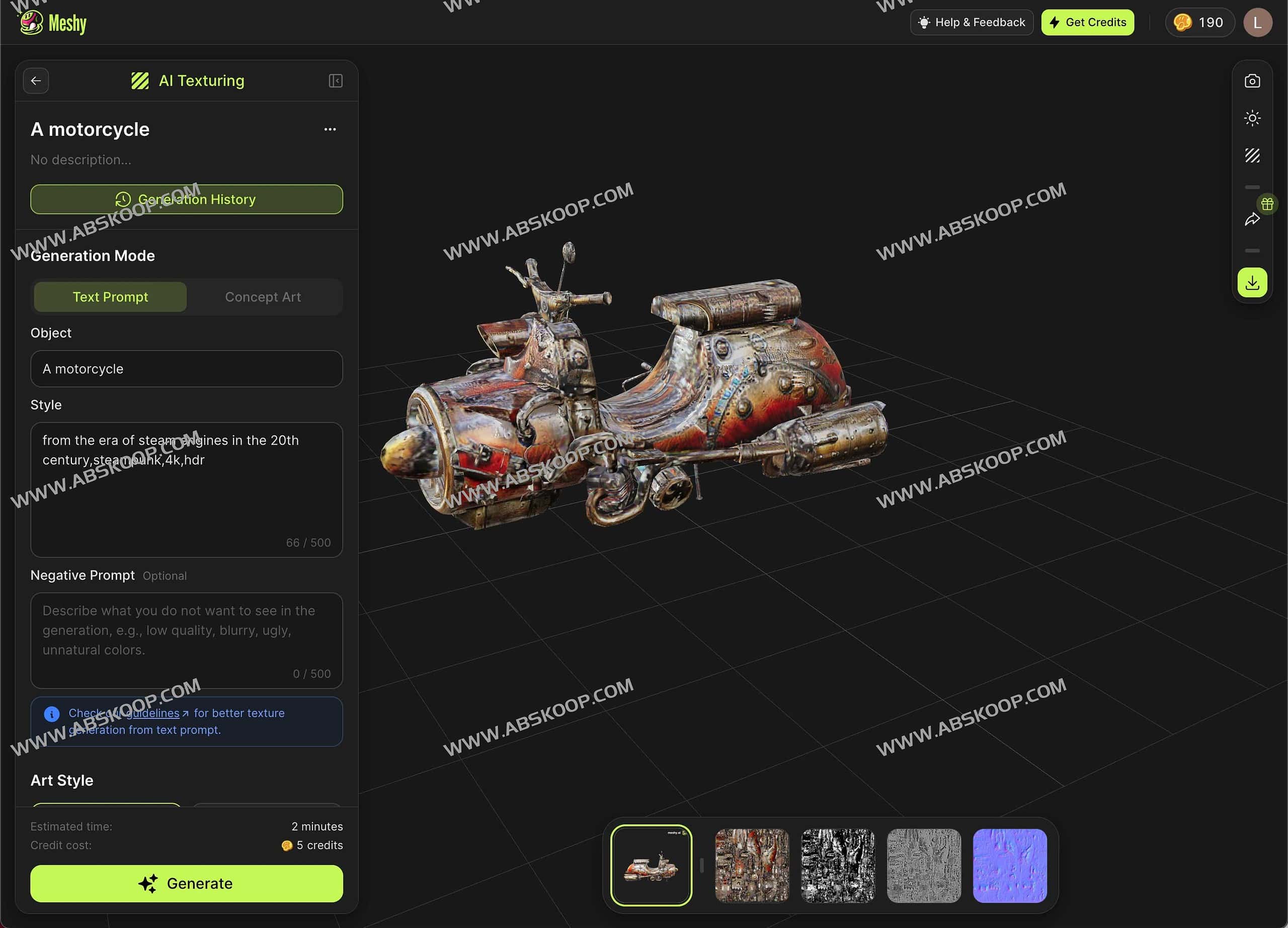 Meshy-人工智能AI 3D模型生成器 创建 3D 游戏资产的 AI 工具