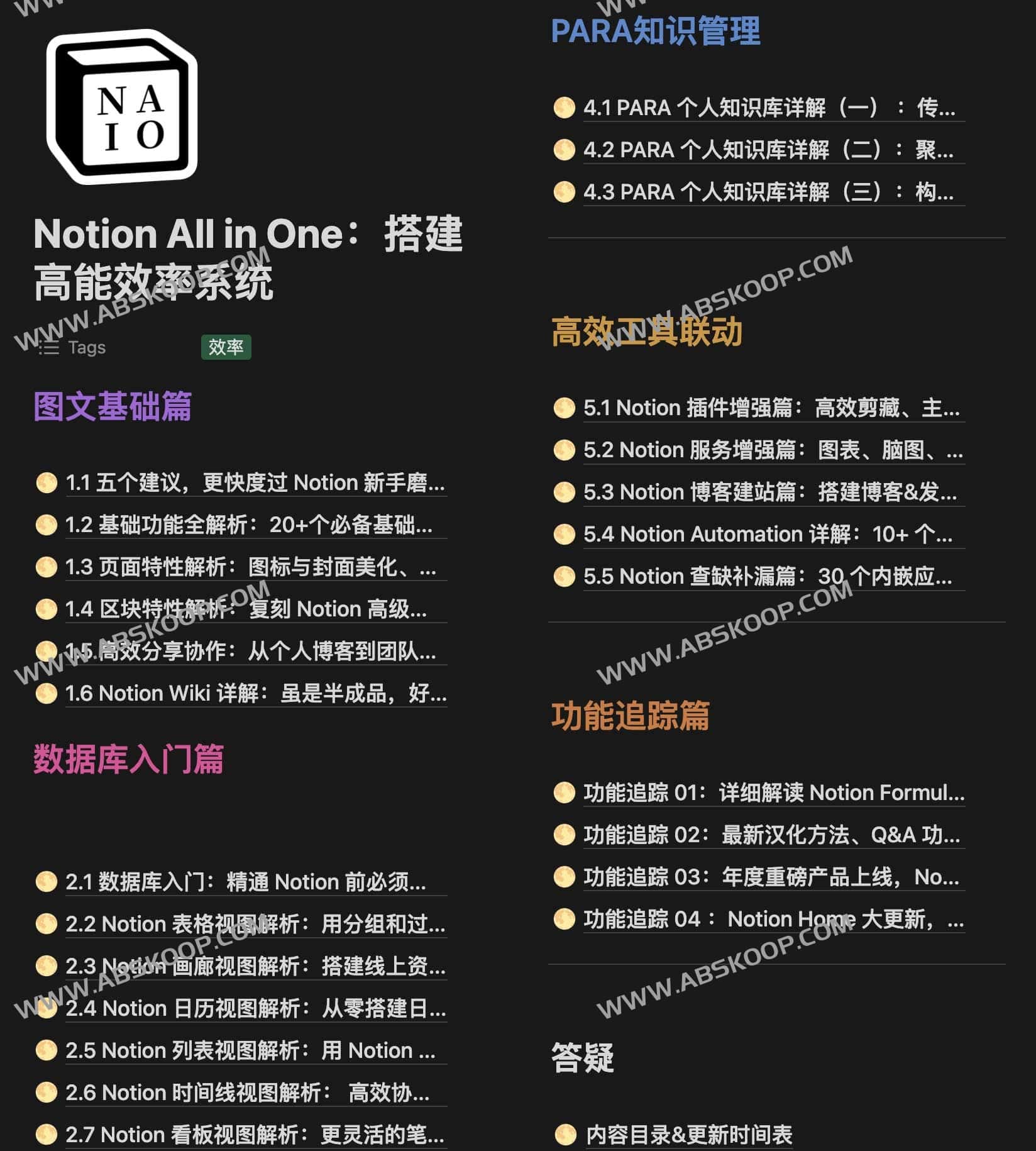 Notion All in One：搭建高能效率系统