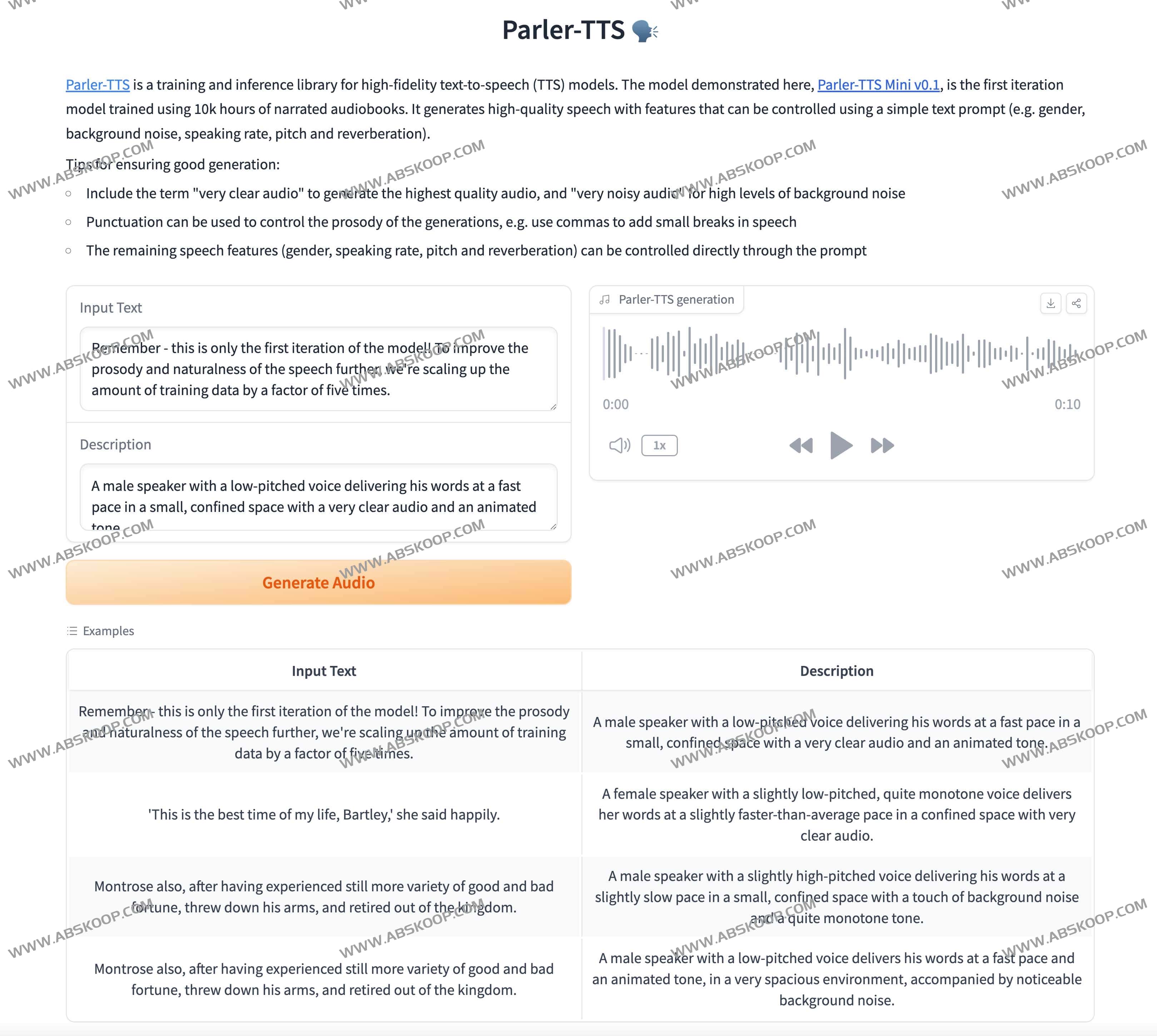 图片[1]-Parler TTS-开源高质量文本转语音 (TTS) 模型-资源网