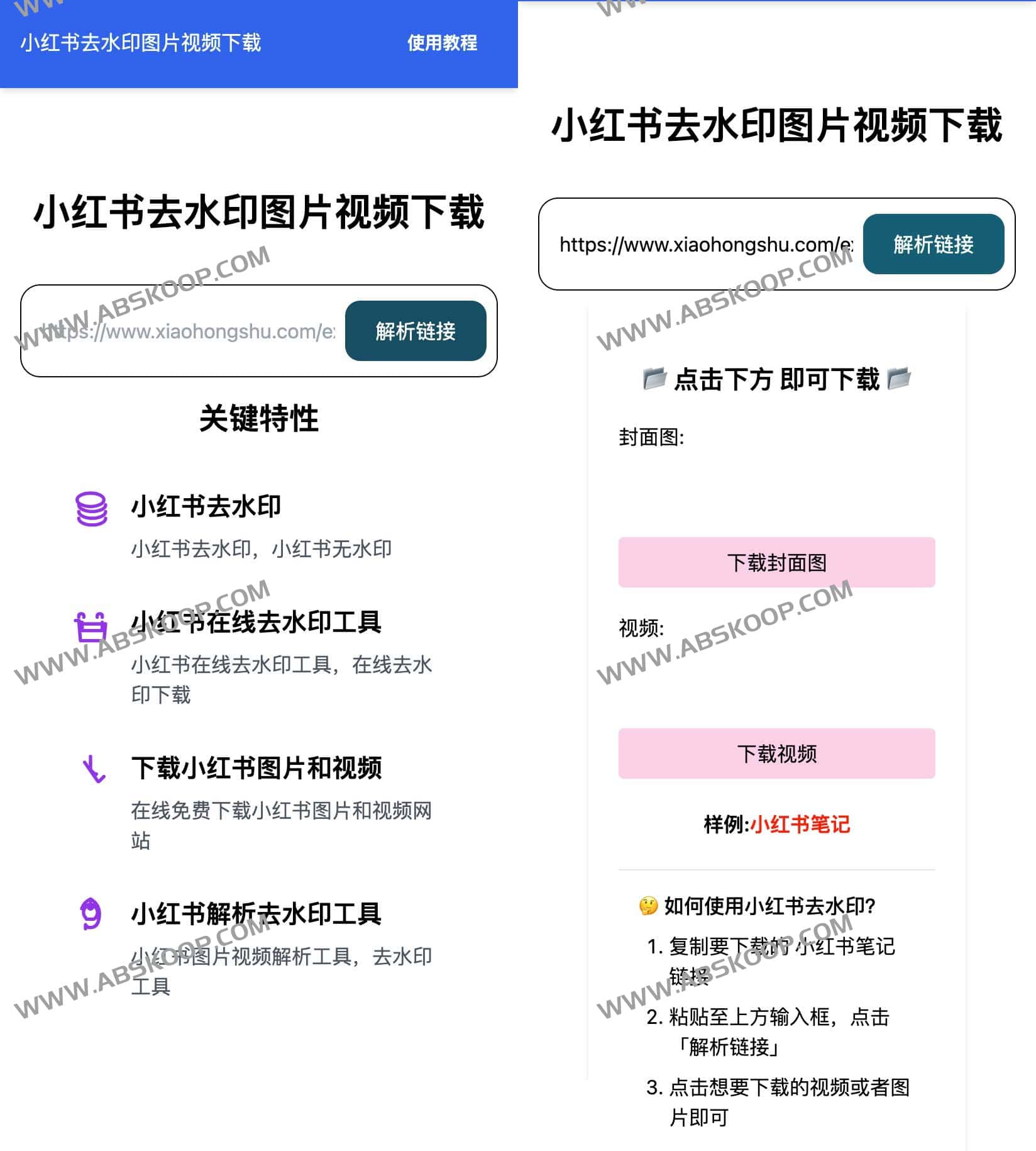 图片[1]-小红书去水印图片视频下载-xhs download-资源网