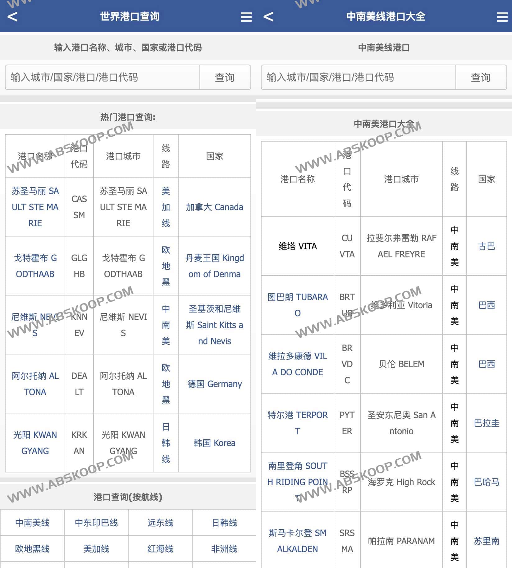 图片[1]-世界港口查询-世界港口查询 全球港口代码查询工具-资源网