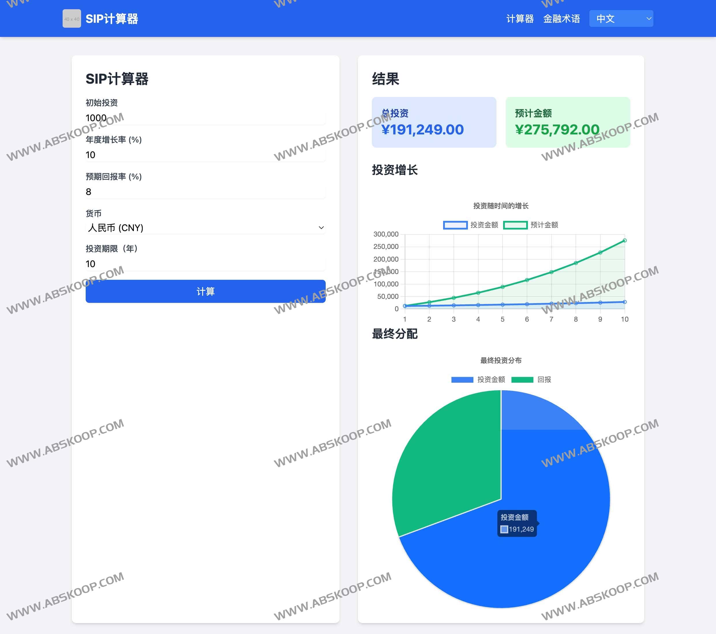 图片[1]-递增式SIP计算器：在线规划投资回报金融工具-资源网