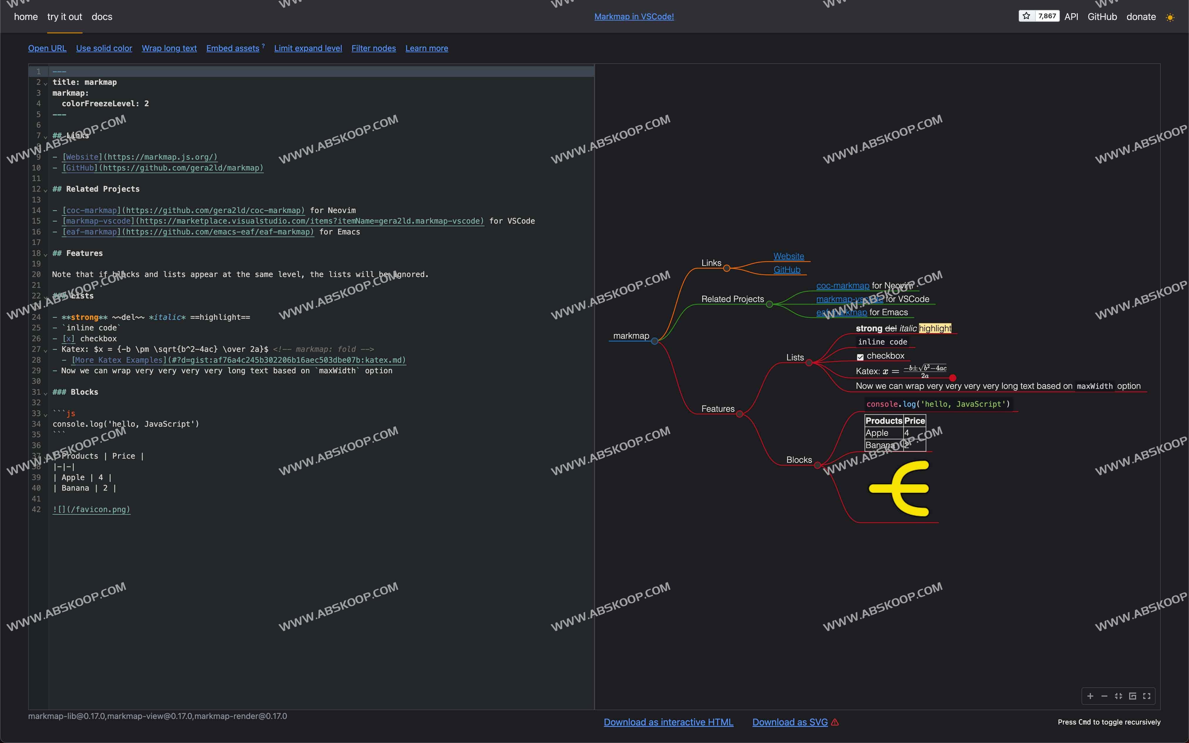 图片[1]-markmap：开源将Markdown 可视化为思维导图工具-资源网