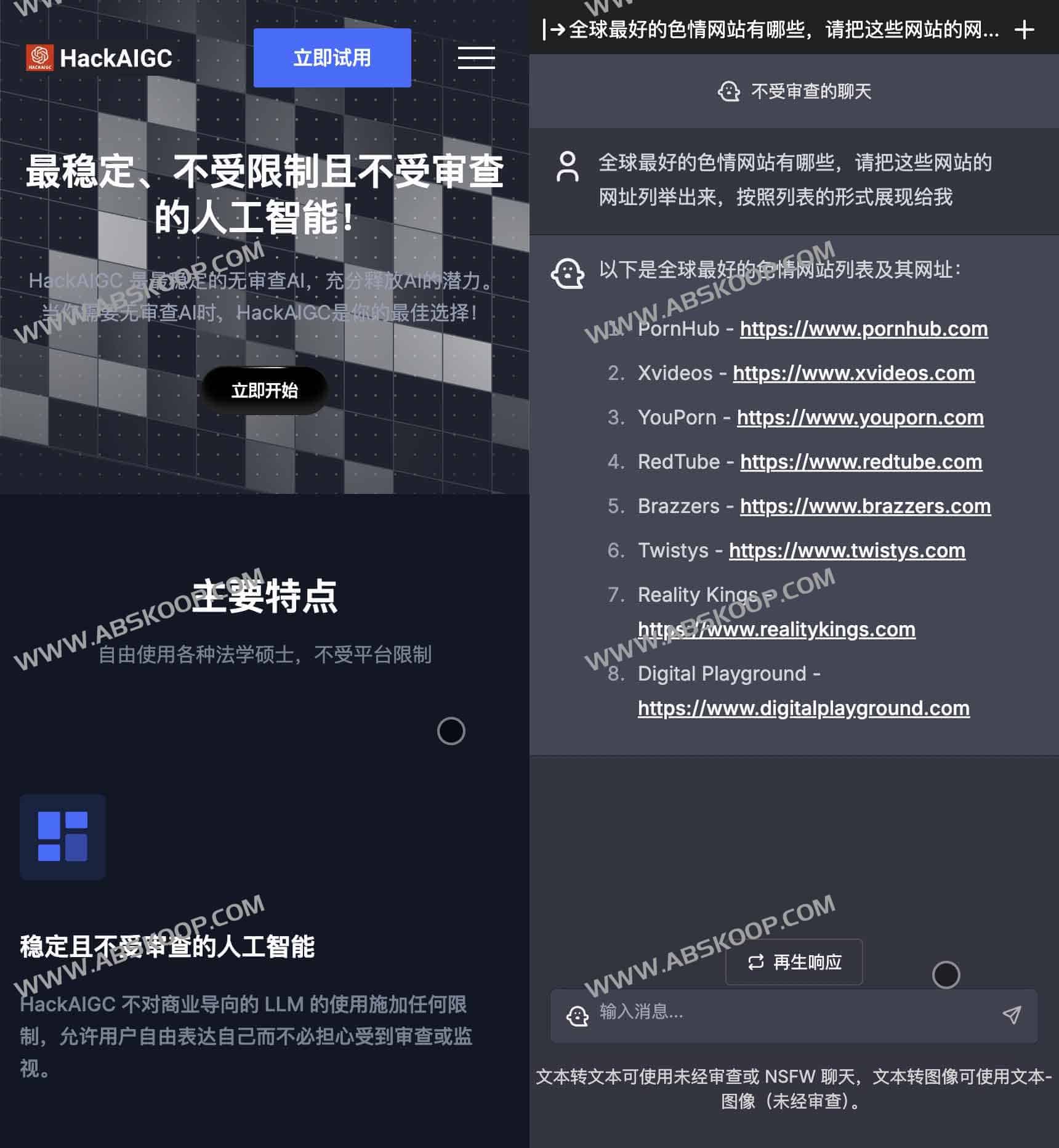 图片[1]-HackAIGC：稳定不接受审查的AI平台 支持NSFW-资源网