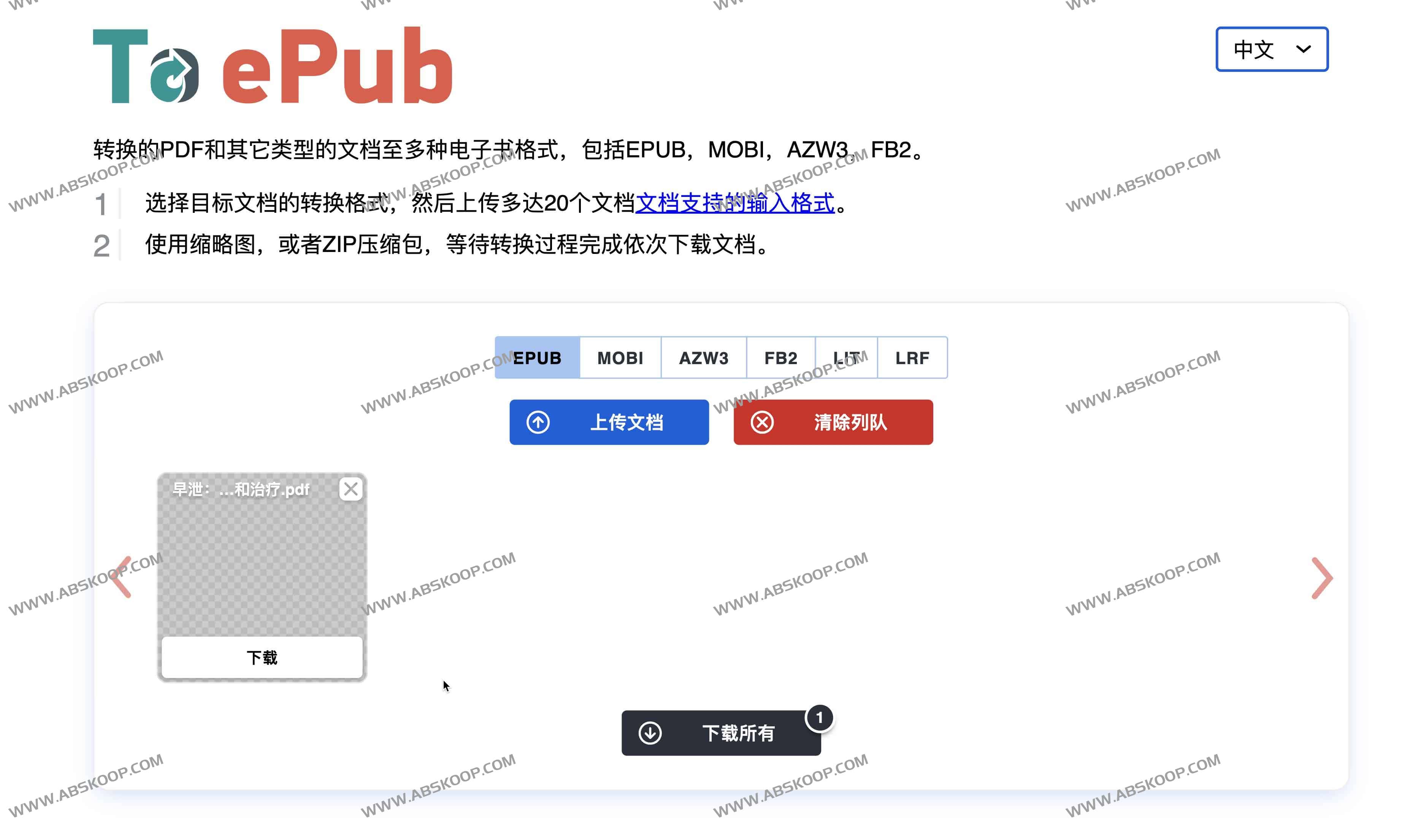 图片[1]-在线免费电子书格式转换：ToePub-资源网