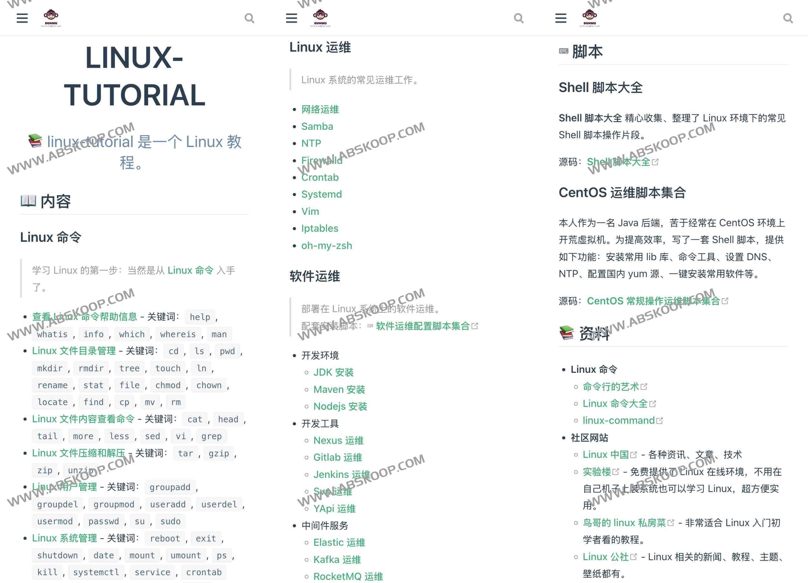 linux-tutorial：全面详细的Linux 教程