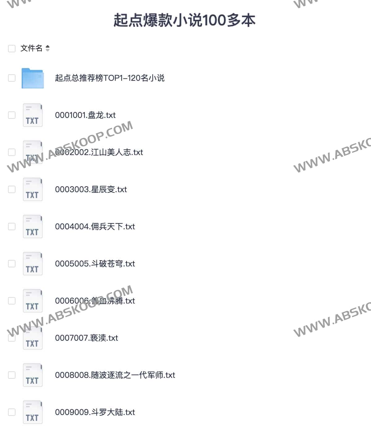 图片[1]-起点爆款小说100多本-资源网