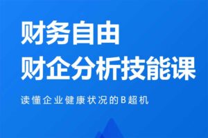 财务报表分析技能课 微淼-资源网