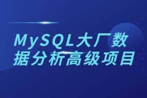 MySQL大厂数据分析高级项目-资源网