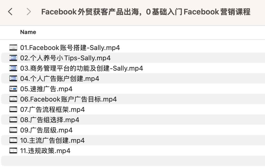 图片[1]-Facebook外贸获客产品出海，0基础入门Facebook营销课程-资源网