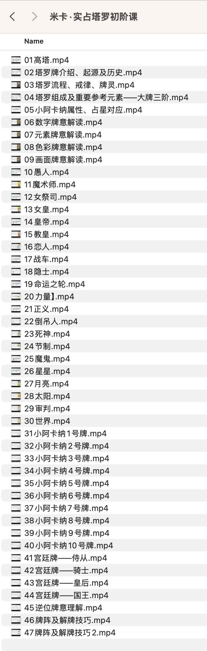 米卡·实占塔罗初阶课