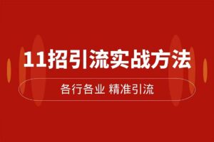 精准引流术：11招引流实战方法，让你私域流量加到爆（11节课完整)-资源网