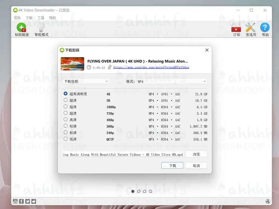 4K Video Downloader v4.19.0 中文破解便携版