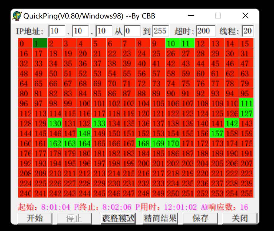 图片[1]-QuickPing(快速Ping扫描工具) V0.8 绿色免费版｜软件-资源网